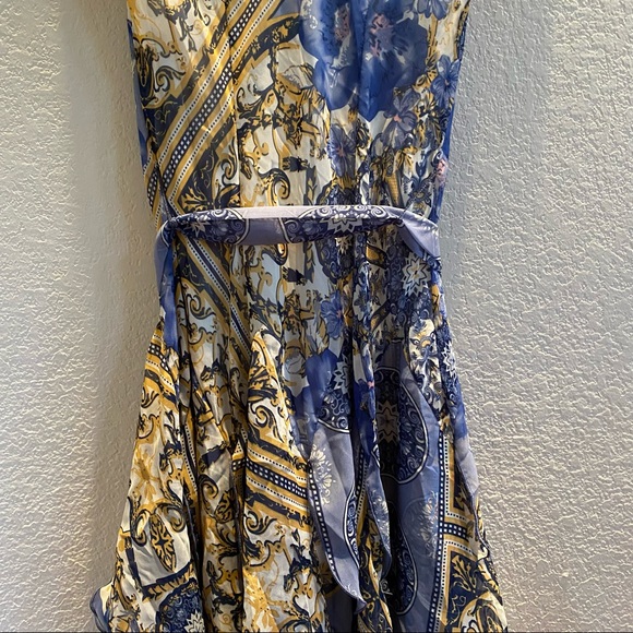 Robbie Bee Ruffled Floral Fitted Lined SZ 6 Twirl Dress - Picture 8 of 9